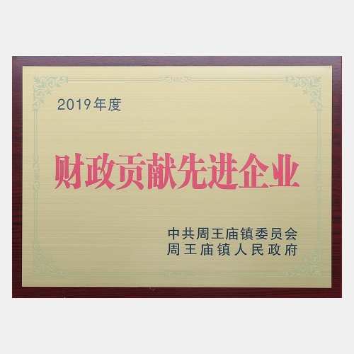 2019年度財(cái)政貢獻(xiàn)先進(jìn)企業(yè)